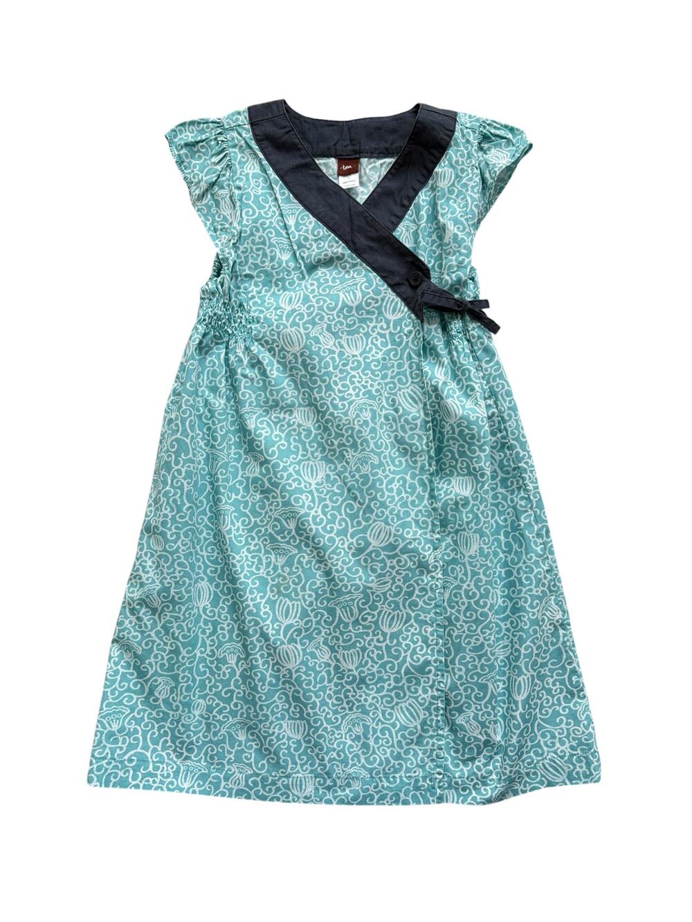 Tea Collection Korea Hanji Floral Wrap Dress Size 6
